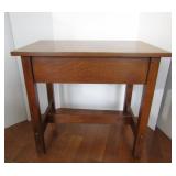 Stickley Oak End Table w/One Drawer--17" x 26" x