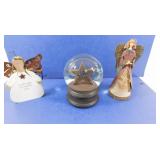 Christmas Lot--Angels and Musical Water Globe