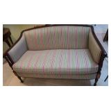 Hickory Chair Company Upolstered Settee Mahogany