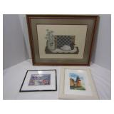 Framed/Matted Pictures--1 Needlepoint 21 1/2" x