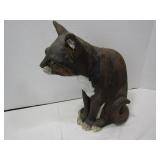 Handpainted/Handmolded Cat (possibly clay) 2"