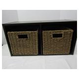 Small Shelf Unit w/Two Baskets--24" x 11" x 14"