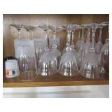 Contents of Bar Shelf--Durand Crystal Wine