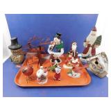 Christmas D?cor Lot--Santas, Snowmen, Deer, Dept