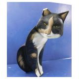 Hand Painted Cat Figurine--16" Tall (damaged ear)