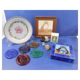 Home Decor Lot--Abigail Adams Porcelain Plate,