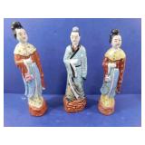 Vintage Chinese Figurines (3)--12" Tall