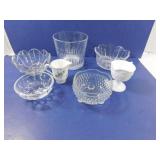 Pressed Glass Lot (Some Etched)-- Waterford Bowl,