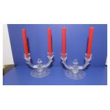 Etched Base Candelabras