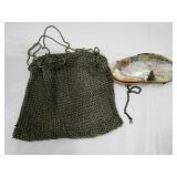 Antique Chain Mail Purse and Shell Change Purse