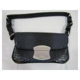 Prune Possibly Snake Skin Small Shoulder Bag