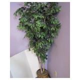 Large Artificial Ficus Plant in Basket, Appox 90"