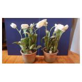 2 Artificial Tulip Pots