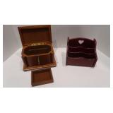 Letter Holder and Small Jewelry Box with Key