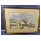 Winter Farmhouse Picture by G.G. Durrie