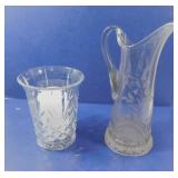 Crystal Pitcher (Cracked), Crystal Candle & Holder