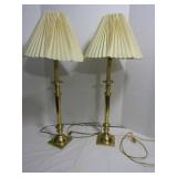 Candlestick Table Lamps w/ Shade (2), 31"H