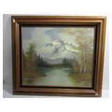 Wood Framed Oil Painting by C Tariny, 31x27