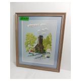 Framed/Matted Needlepoint 21.5x26"H