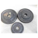Weight Plates Lot, 2-10#, 1-5#