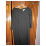 Ladies Chico Size 1.5 Black Dress, 3/4 Sleeves