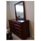 Cherry Dresser w/Mirror(Dresser-33Hx56Wx19D