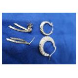 1 Pr 14K Earrings, 2-14K Single Earrings-2.2g