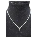 10K 18" Chain w/Cross-2g
