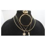 3 Sterling Gold Plate Lot- Chains(16,17,18"),