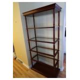 Cherry Shelving Unit w/Glass Shelves-6