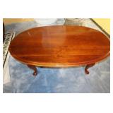 Cherry Oval Coffee Table-Very Good Condition