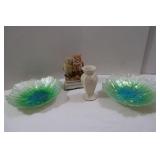 Misc Home Decor-Lenox Vase, 2 Dishes Musical Owls