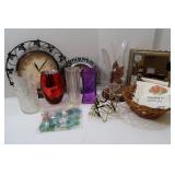 Home Decor Lot-Clocks, Vase, Mirror & more