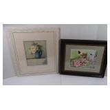 2 Framed Art Pcs