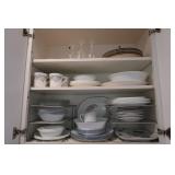 Contentsof Cupboard-Corelle Dishes & more