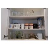 Contents of Cupboard-Coffee Cups, Glasses &more