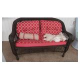 Wicker Loveseat w/Cushions-56"x28"