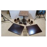 Misc Wood Lot-End Table, Book Ends, Wood