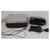 Magnovox DVD/CD Player, Panasonic VHS, Rosewill