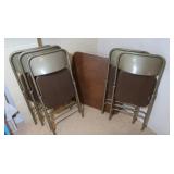 Samonsite Card Table w/5 Padded Metal Folding