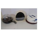 Misc Plastic Lot w/Popcorn Popper