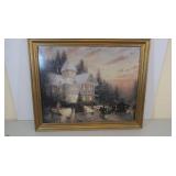 Framed Kinkade Puzzle-28"Hx34"W
