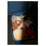 3 Containers Of Stuffed Animals