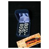 Heart Dangle Silver Earrings-Montana Silversmith