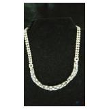 Vintage Blue & White Crystal Necklace