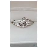 White Ring with Diamonds