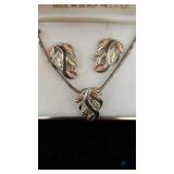 Sterling Silver Black Hills Style Necklace and Ma