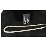 20" Liquid Silver Stamped Sterling Silver Necklac