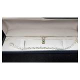 Stamped Sterling Silver Tennis-Style Bracelet with