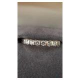 14K White Gold Ring with Diamonds
